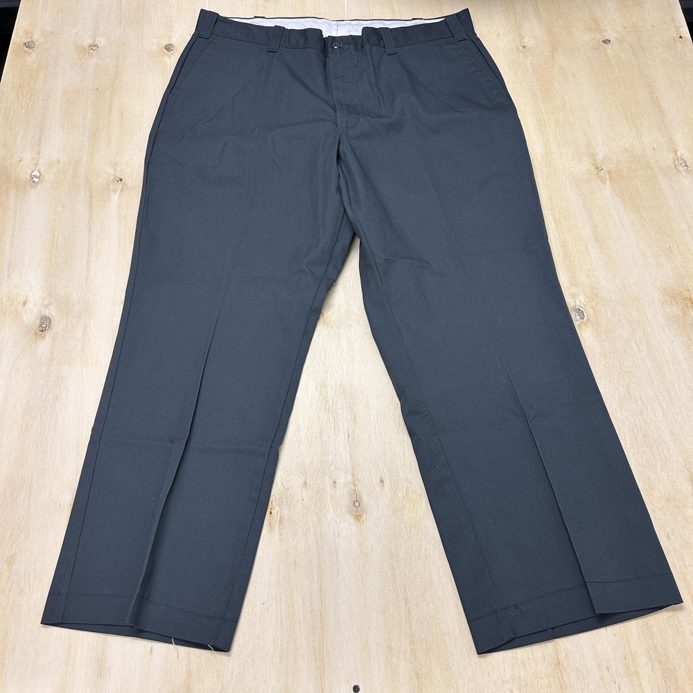 Vintage Big Mac Pants Mens 40x30 Gray Workwear Flat Front Straight Leg Dress